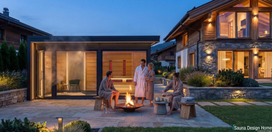 moder kombinált szaunaház 