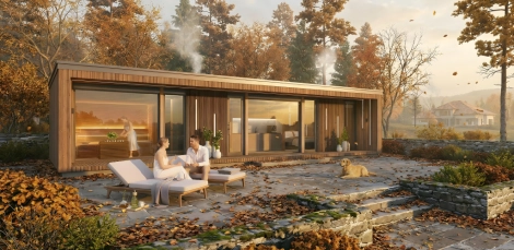 egyedi kültéri szaunaház