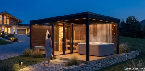 Panoráma szaunaház jakuzzival