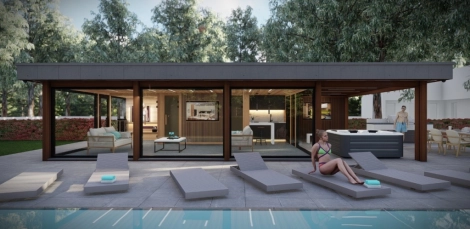 Egyedi panoráma kültéri szaunaház Horizont 2025 Egyedi panoráma kültéri szaunaház Horizont 2025